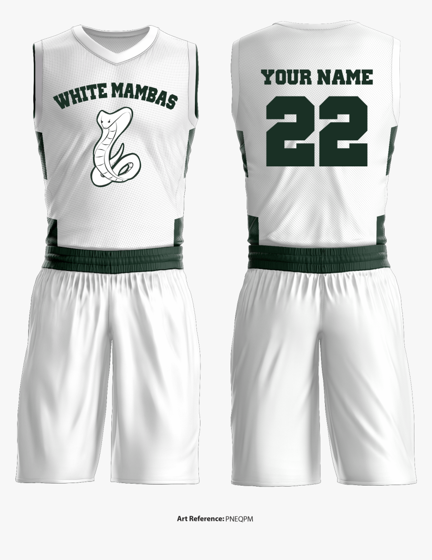 White Mambas And Jamie Reversible Basketball Uniform - Plain White Jersey Basketball, HD Png Download