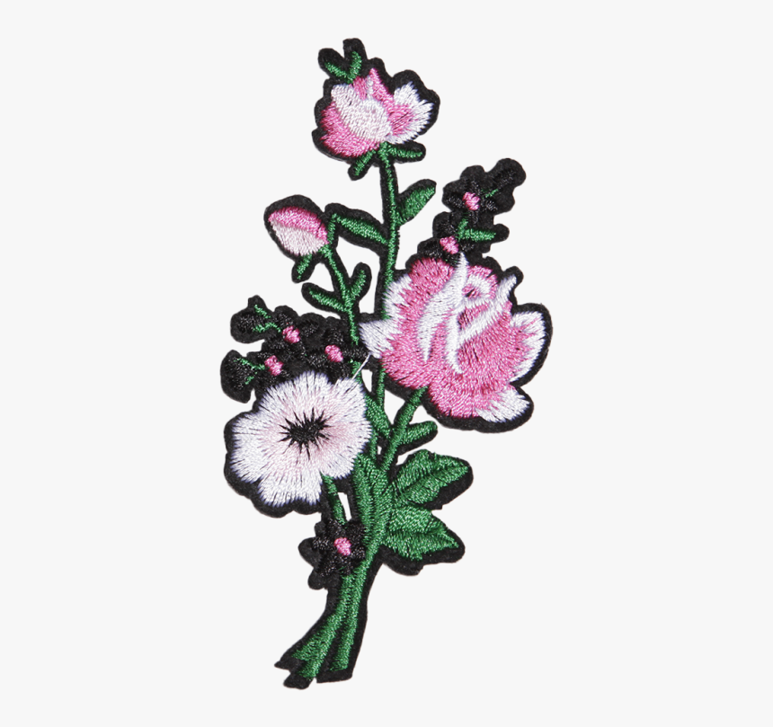 Lovely Pink Flowers Patch For Girl S Clothes - Flower Patch Png, Transparent Png