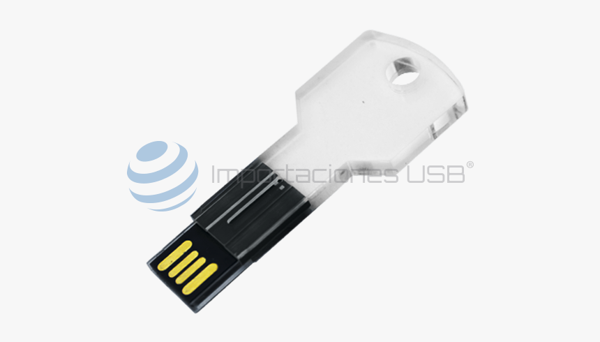 Usb Llave Transparente - Usb Flash Drive, HD Png Download