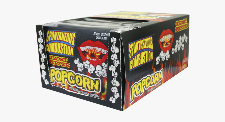 Spontaneous Combustion Ghost Pepper Popcorn 12 Pack - Ghost Pepper Popcorn, HD Png Download
