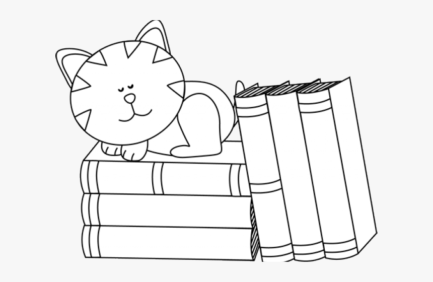 Cartoon Black And White Cat - Domestic Short-haired Cat, HD Png Download