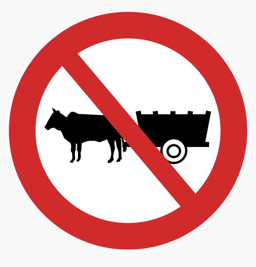 Bullock Cart Prohibited Sign, HD Png Download