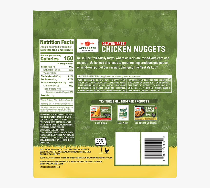 Natural - Gluten - Free - Chicken - Nuggets - Family - Brochure, HD Png Download