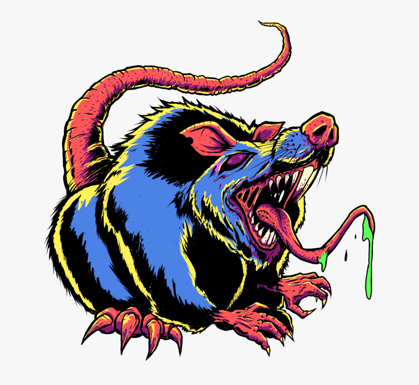 Rat 1 Blu - Illustration, HD Png Download