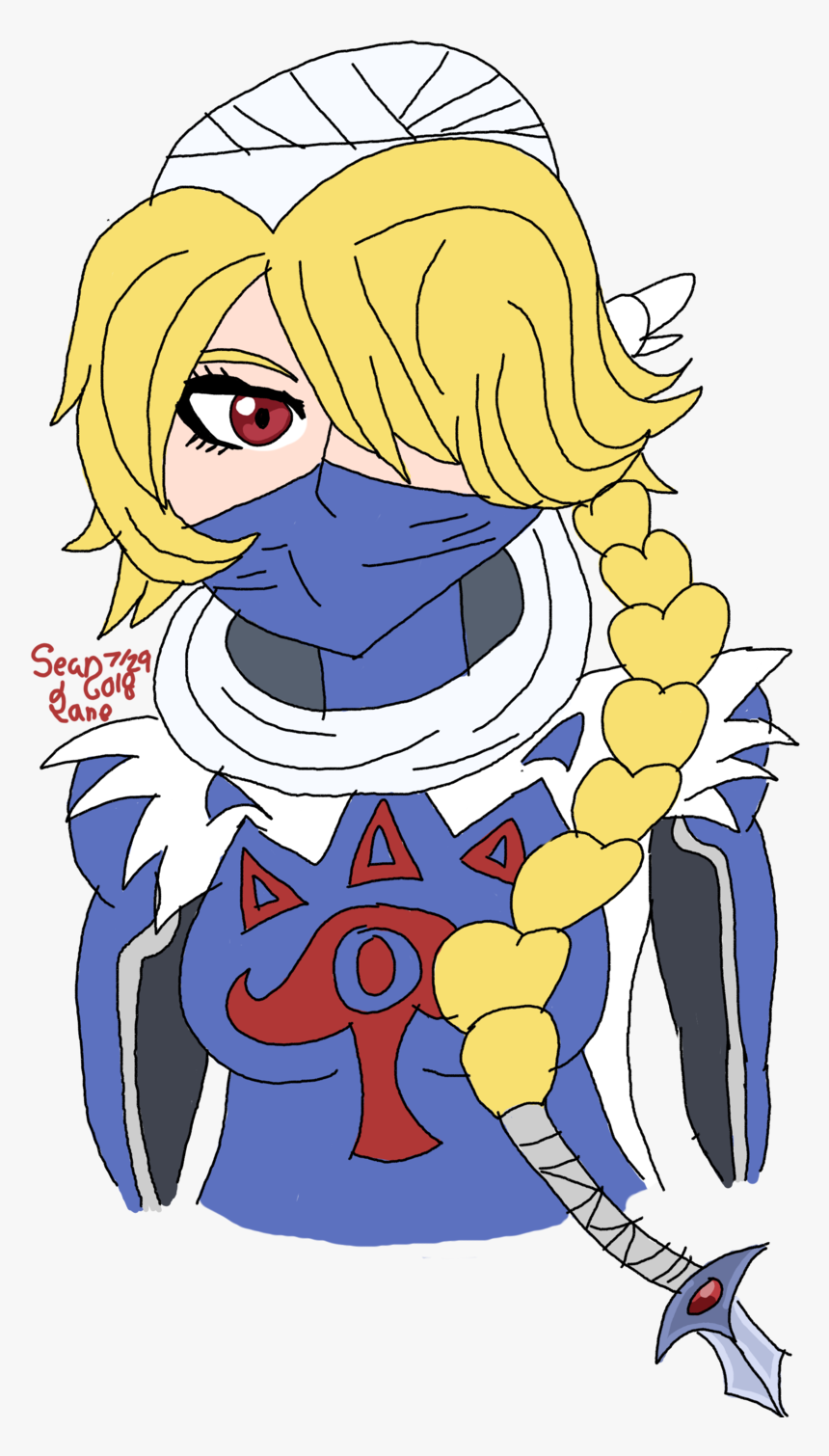 Digitally Made The Sheik Headshot From My Sketch Book - Cartoon, HD Png Download