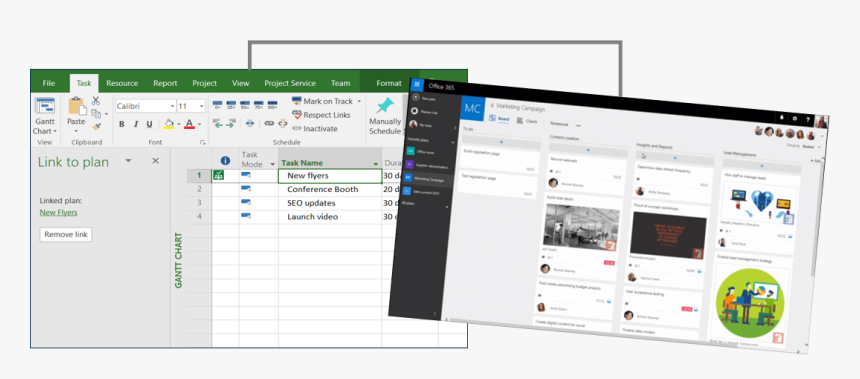 Ms Project Link To Planner, HD Png Download