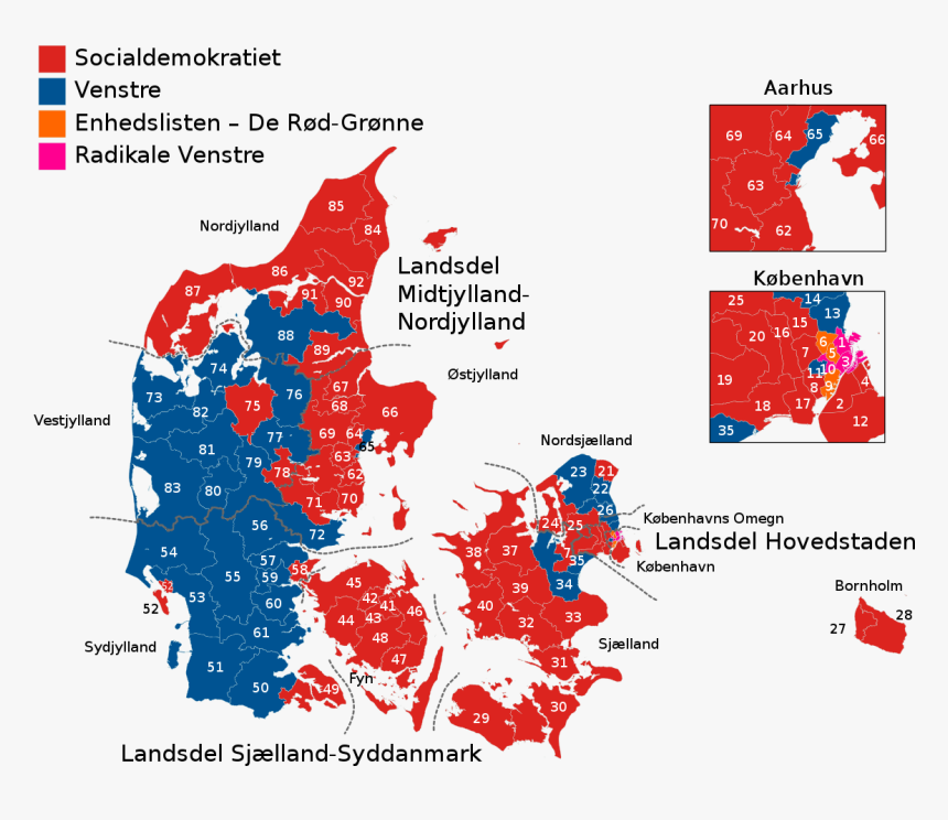 Vector Map Denmark Free, HD Png Download