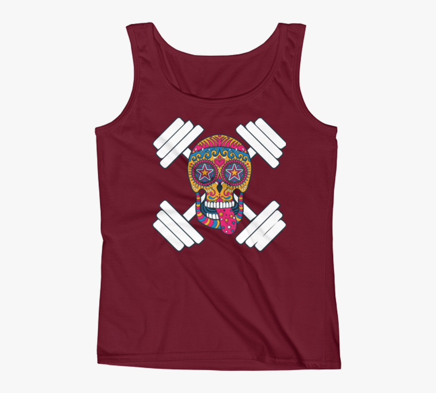 Sugar Skull Anvil Tank - Graphic Tank Tops Womens, HD Png Download