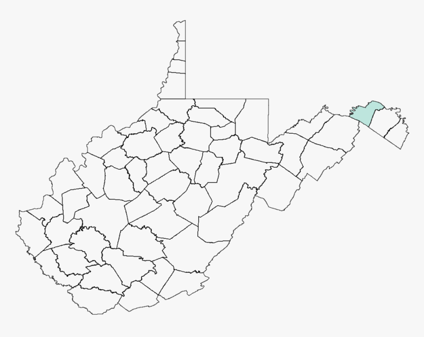 West Virginia Outline With Counties, HD Png Download