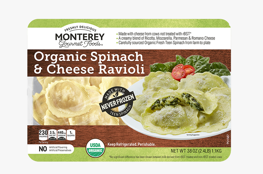 Organic Spinach Cheese Ravioli - Jiaozi, HD Png Download