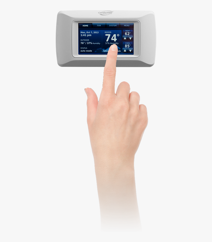 Goodman Comfortnet Ctk04 Communicating Thermostat 2h/2c - Touch Screen Thermostat, HD Png Download