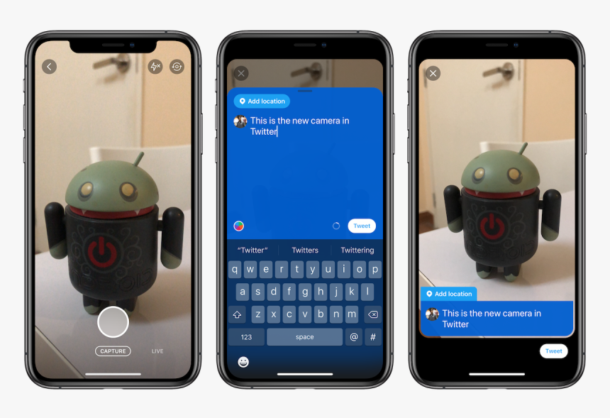 Twitter Camera - Mobile App Text Editor, HD Png Download