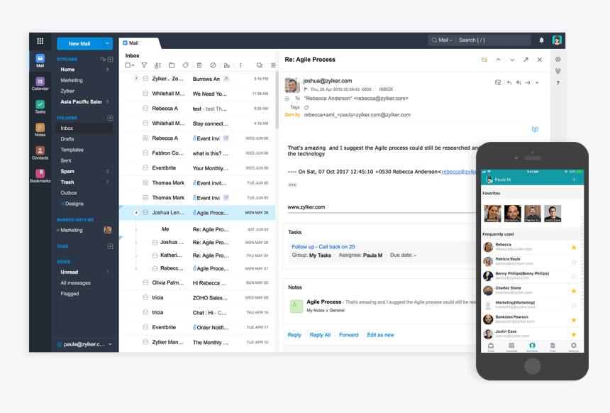 Zoho Mail, Zoho Colombia, Zoho Representantes Colombia - Zoho Email, HD Png Download