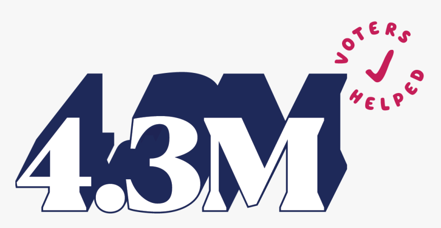 3 Million Voters Helped - Graphic Design, HD Png Download