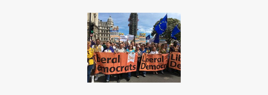 Libdems At Brexit March - Roller Coaster, HD Png Download