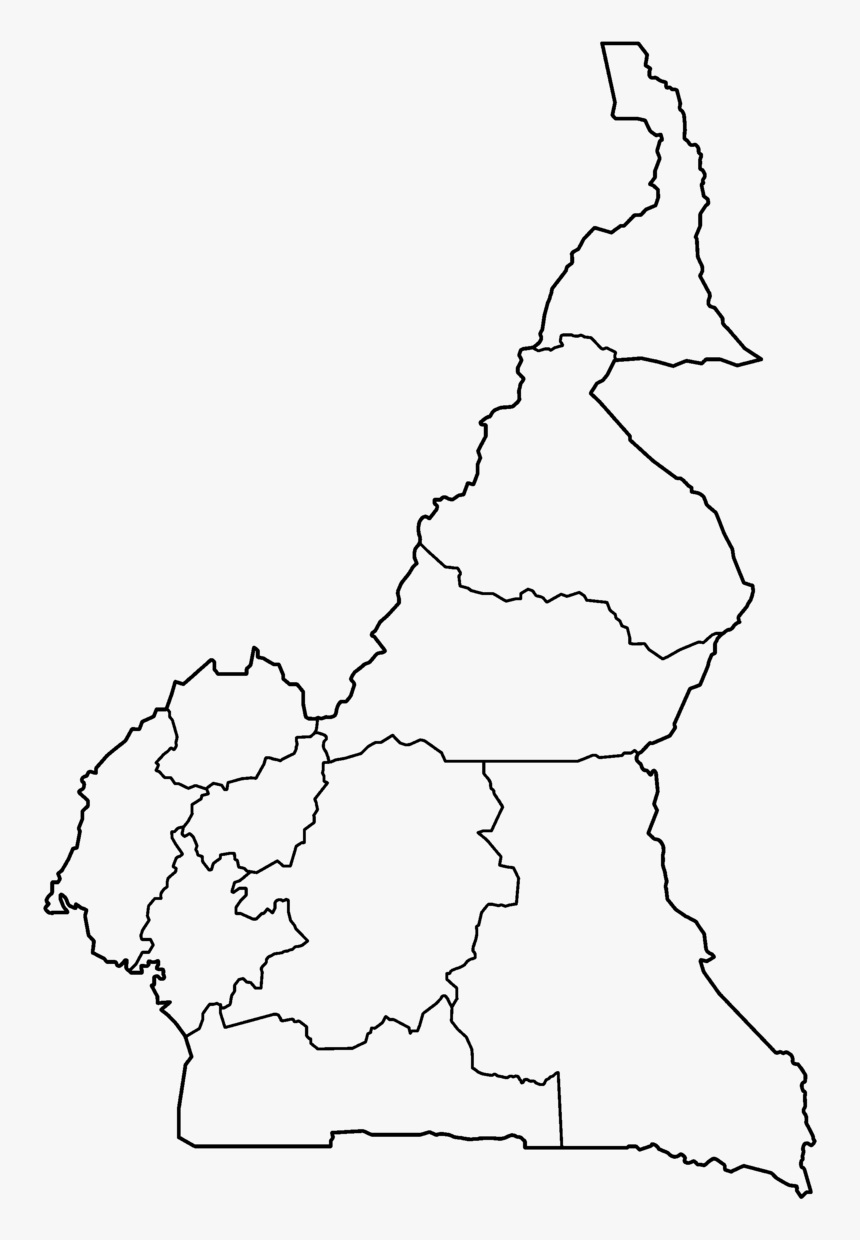 Cameroon Provinces Blank - Cameroon Provinces, HD Png Download