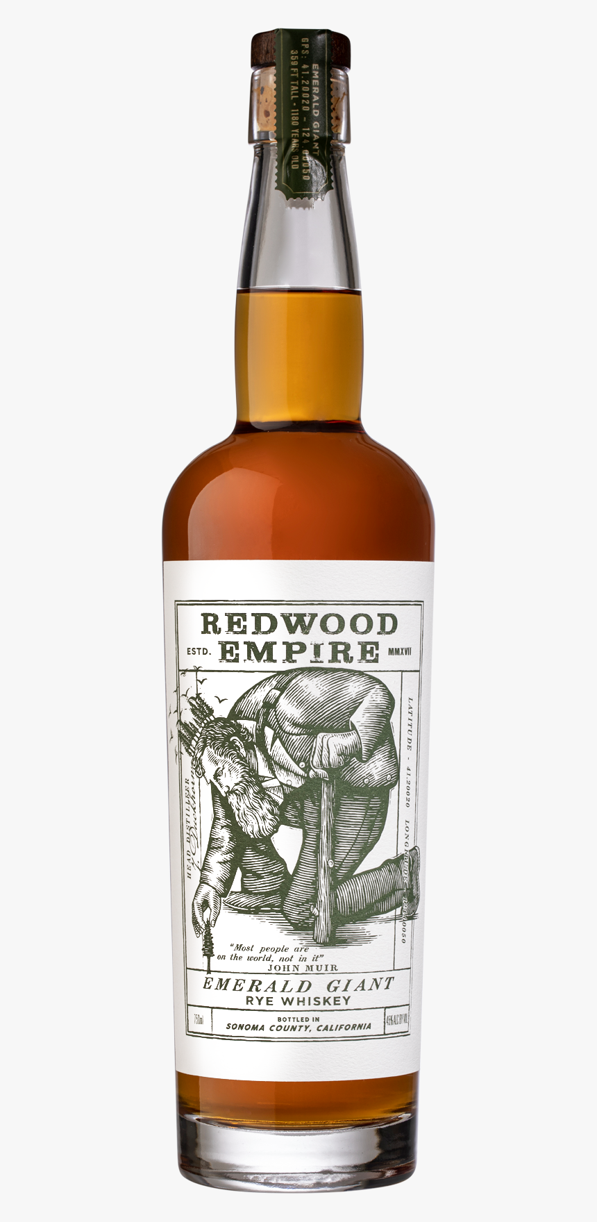 Redwood Empire - Emerald Giant - Rye Whiskey - Redwood Empire Emerald Giant, HD Png Download