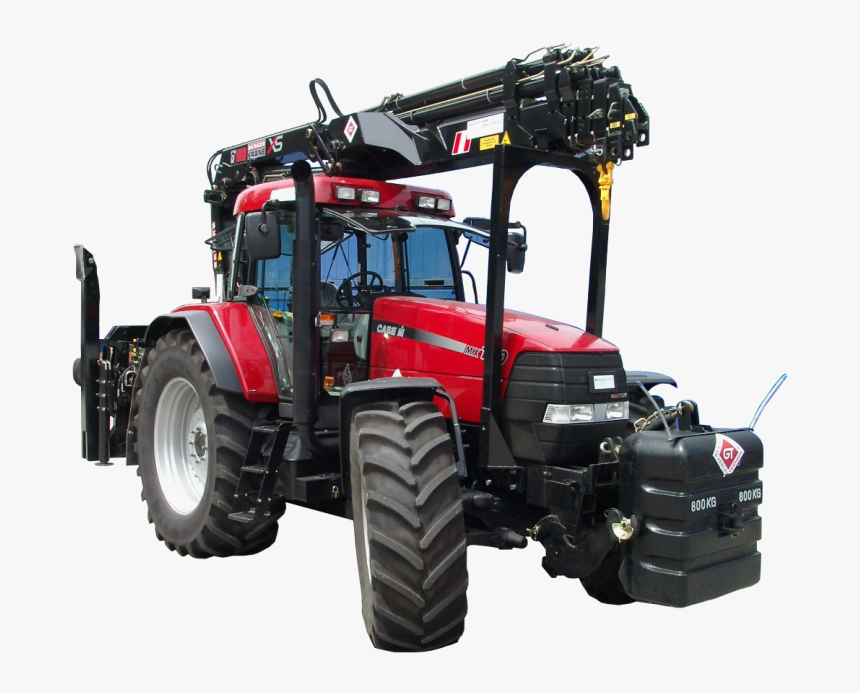 Case Traktor Mit Ladekran, HD Png Download
