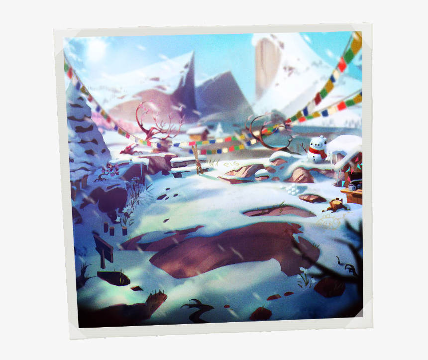 Photoalbum Page Region Mountains - Painting, HD Png Download