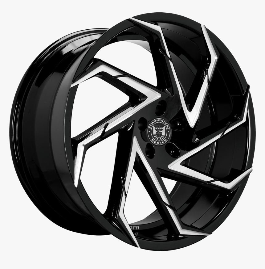 Gloss Black/cnc Grooves - Lexani Cyclone Bg, HD Png Download