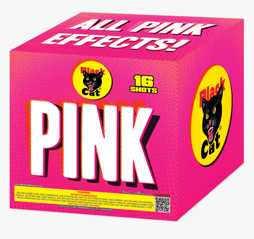 Pink 16 S - Black Cat Pink Fireworks, HD Png Download