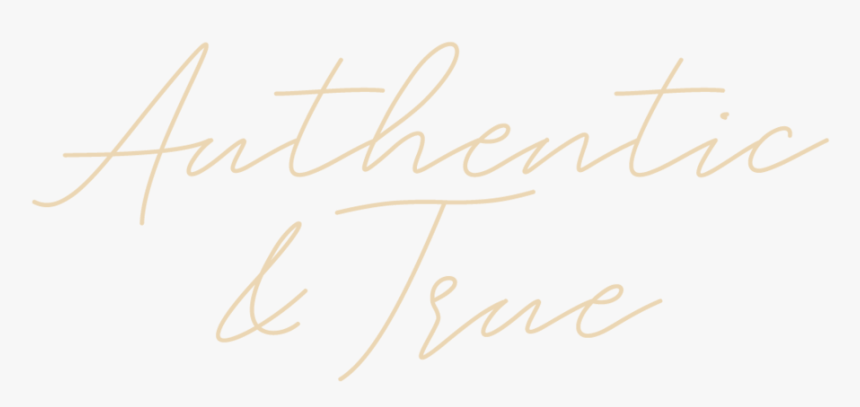 Authentic&true - Handwriting, HD Png Download