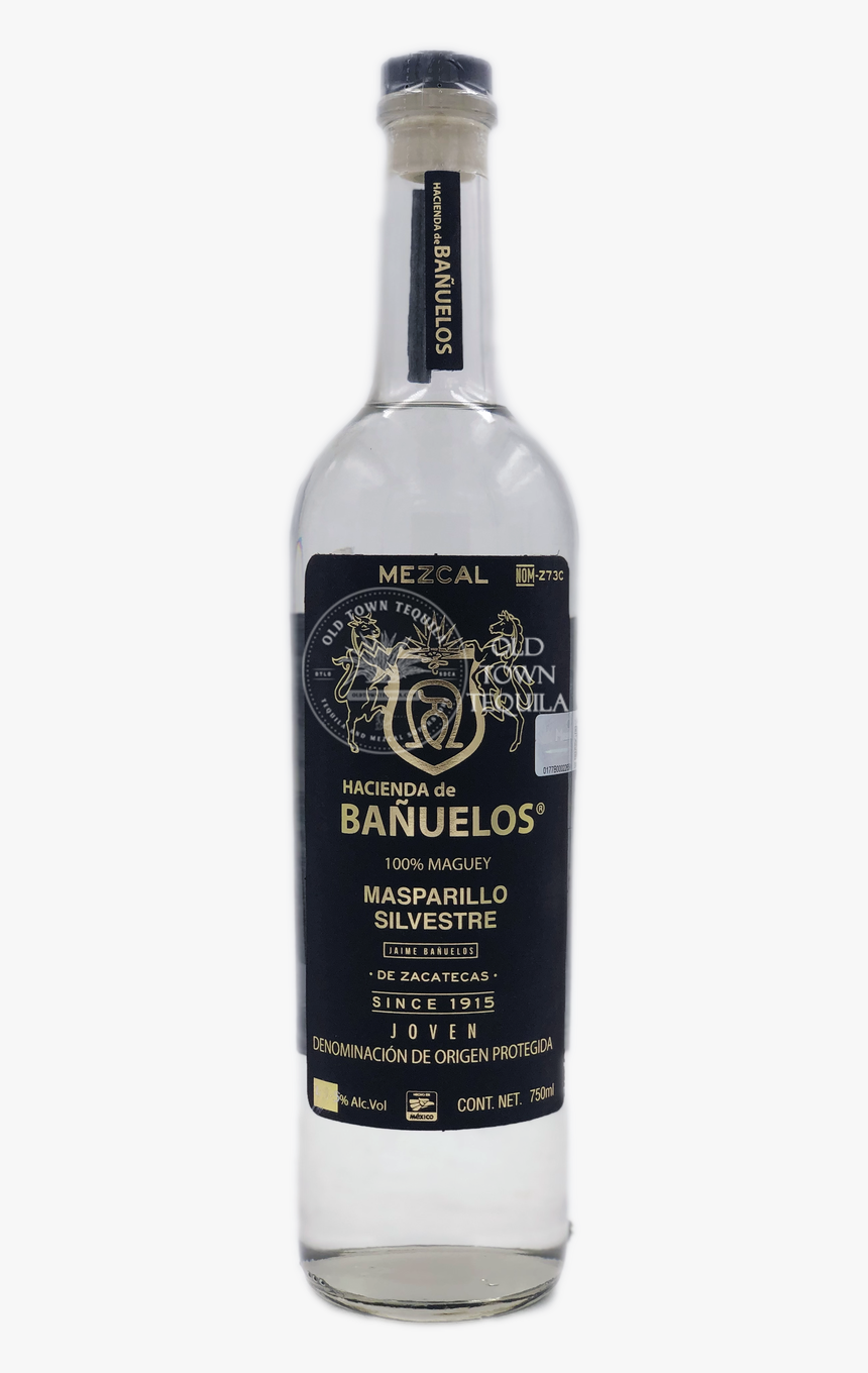 Hacienda De Banuelos Masparillo Silvestre Joven Mezcal - Glass Bottle, HD Png Download