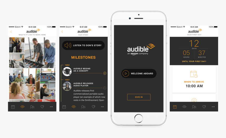 Audible Onboarding App Happyfuncorp - Iphone, HD Png Download