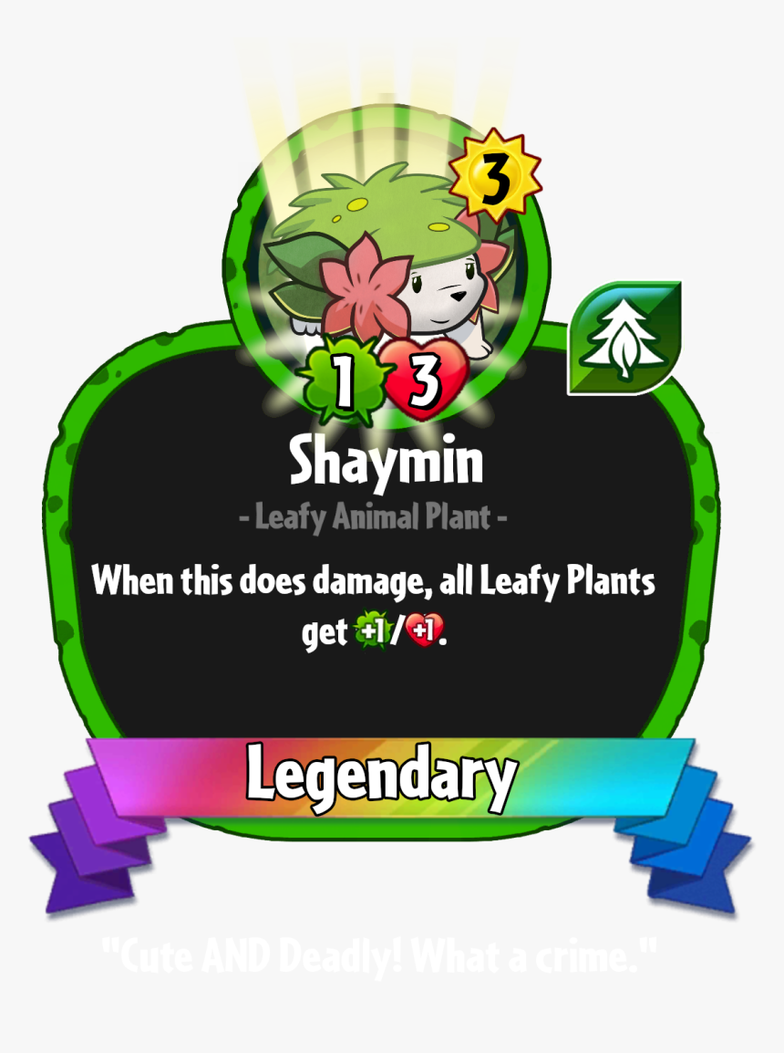 Shaymin In Pvz Heroes - Plants Vs. Zombies Heroes, HD Png Download