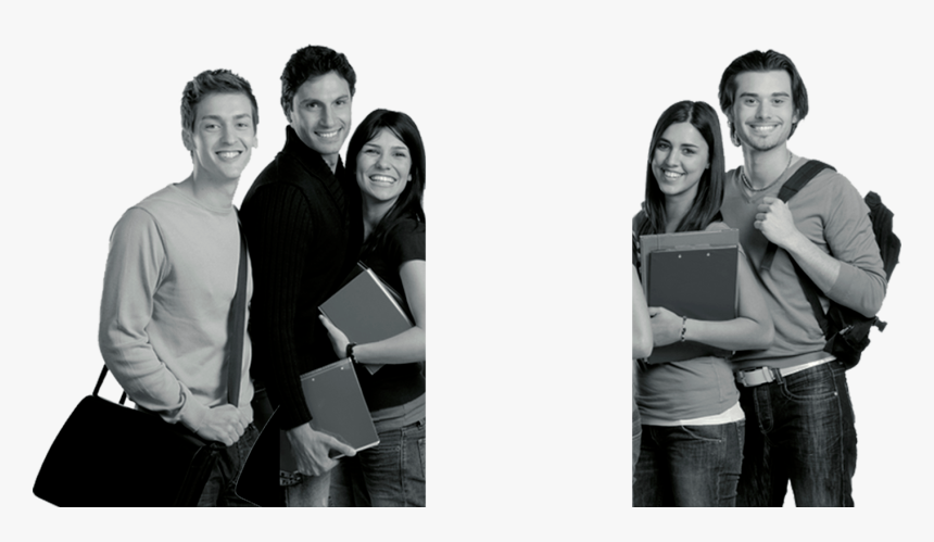 Students With Books, HD Png Download