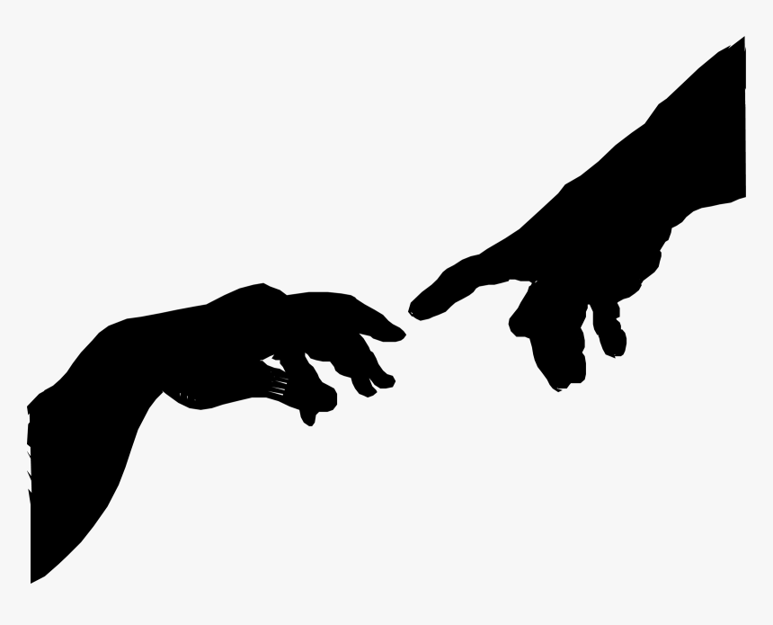 The Creation Of Adam Hand Silhouette By Eryc Tri Juni - Creation Of Adam Png, Transparent Png