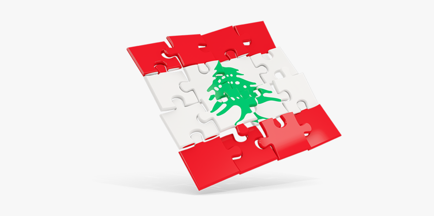 Square Puzzle Flag - Coat Of Arms Of Lebanon, HD Png Download