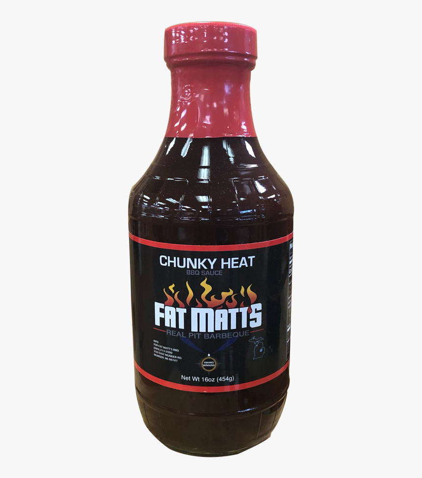 Fat Matt’s Bbq Sauce Chunky Heat - Bottle, HD Png Download
