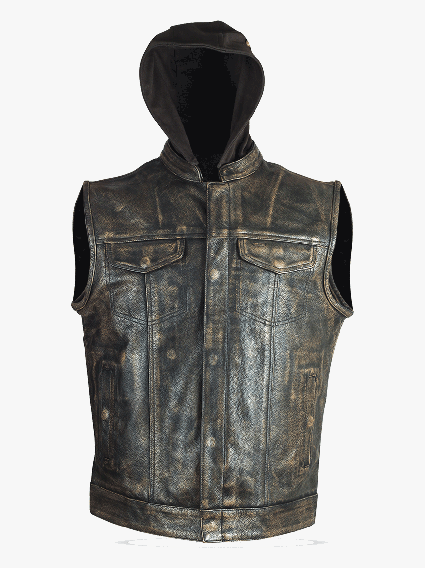 Leather Motorcycle Gang Vest, HD Png Download