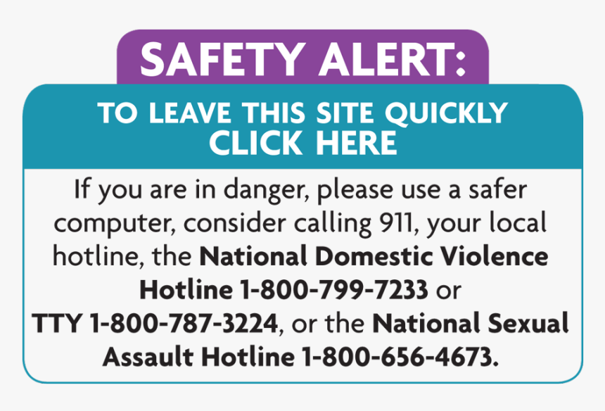 Click Here To Escape - Domestic Violence Sexual Assault Hotline, HD Png Download