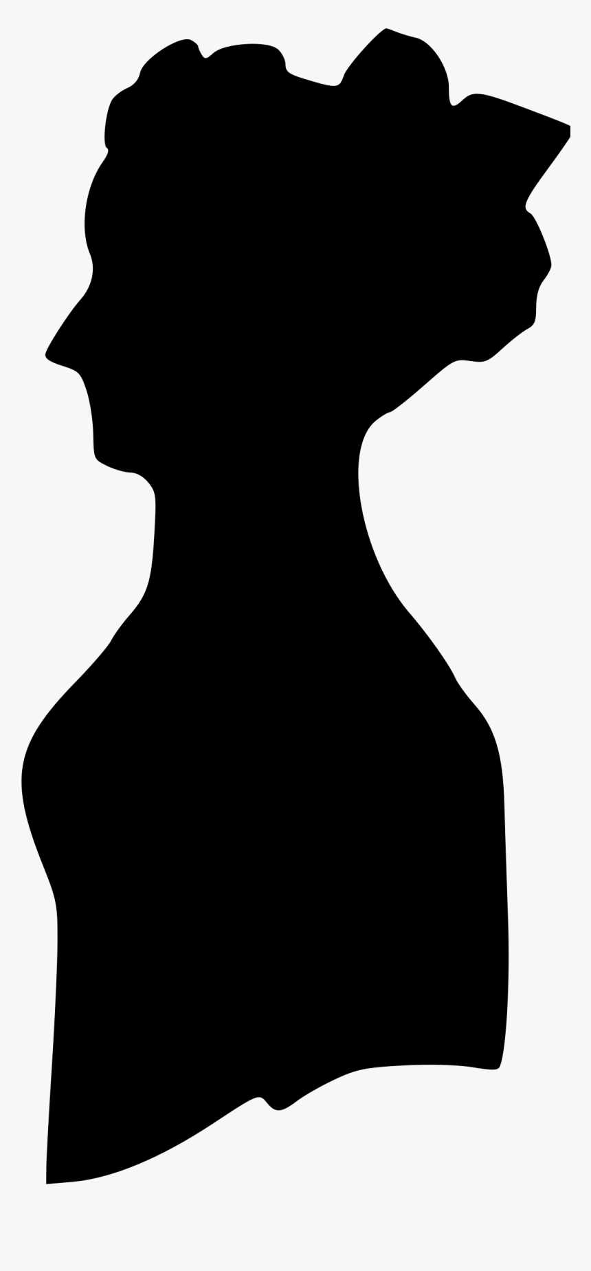 Lady Profile Silhouette Free Photo - Silhouette Old Fashioned Woman, HD Png Download