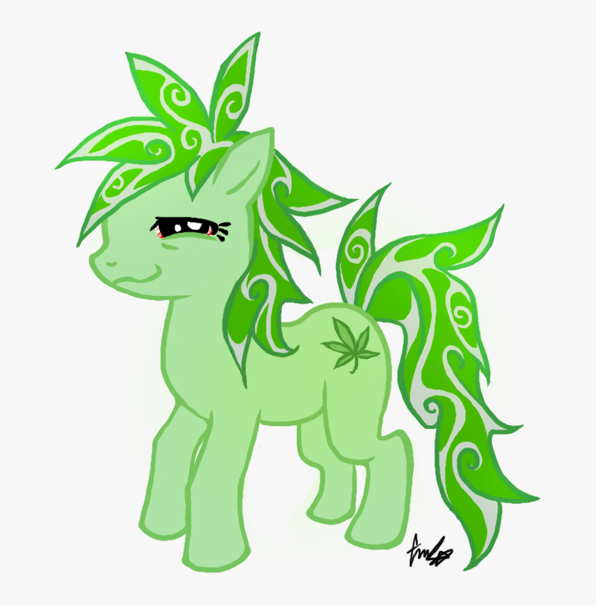 Rarity Rainbow Dash Pony Green Leaf Vertebrate Horse - Weed Pony, HD Png Download
