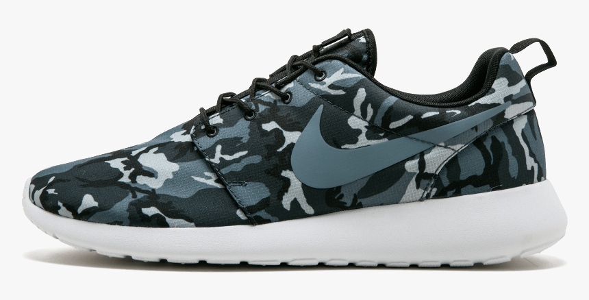 Nike Roshe Run Print Running Shoes Black/bl Grpht/white/grey - Sneakers, HD Png Download