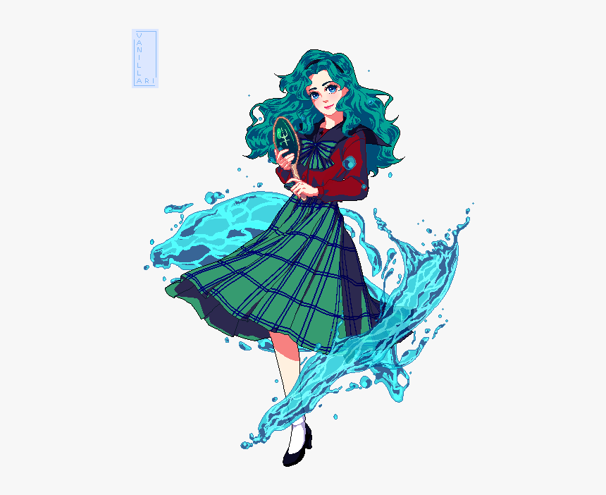 Anime, Vanillari97, Bishoujo Senshi Sailor Moon, Kaiou - Sailor Neptune Sailor Moon Pixel, HD Png Download