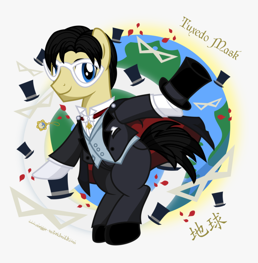Meganlovesangrybirds, Cape, Clothes, Hat, Ponified, - Sailor Moon Tuxedo Mask Mlp, HD Png Download