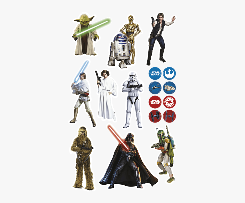 Mini Personagens Decorado Star Wars Clássico - Personagens Do Star Wars, HD Png Download