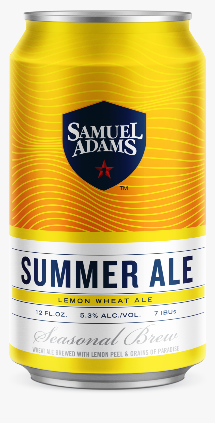 Pkg Sam Summerale 12ozcan Yellow 2017 - Sam Adams Beer, HD Png Download