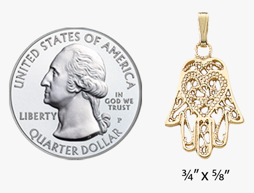 Hand Of God Pendant - Quarter Coin Coloring Page, HD Png Download