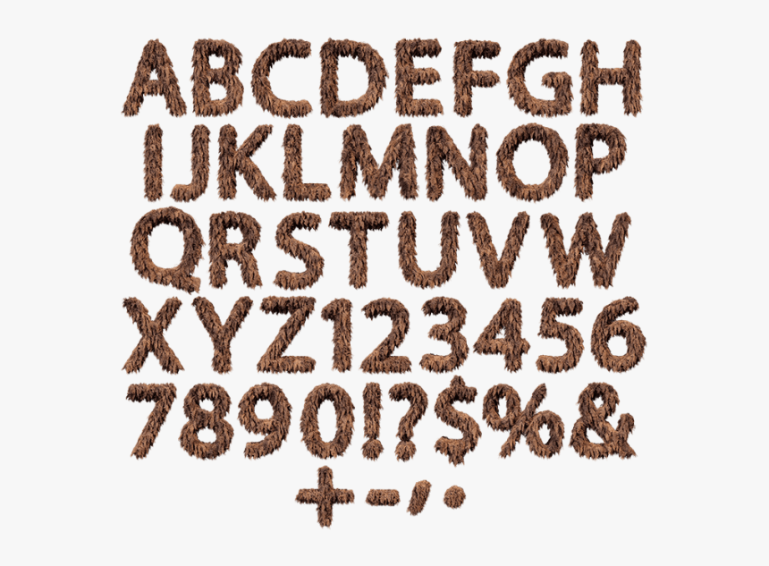 Brown Fur Font Letters, HD Png Download