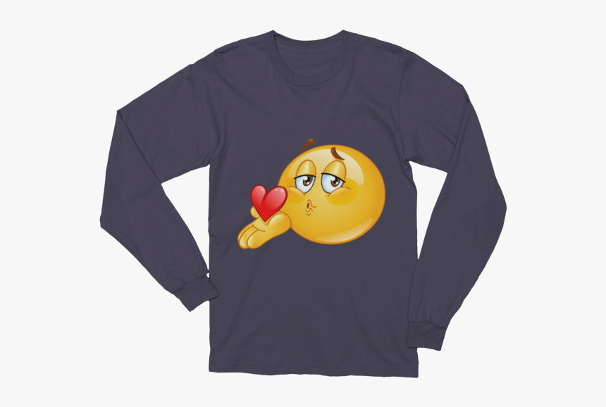 Unisex Blowing Kiss Emoji Long Sleeve T-shirt - 1929 T Shirt, HD Png Download