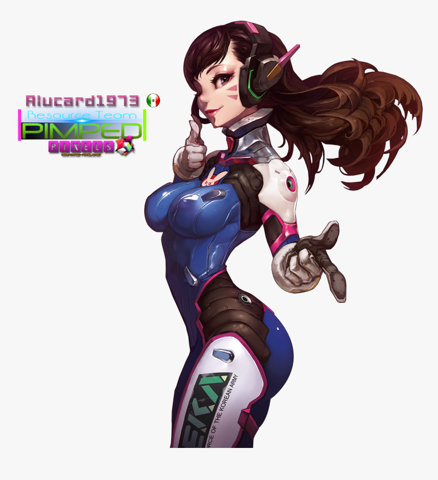 Overwatch D Va - Cartoon, HD Png Download
