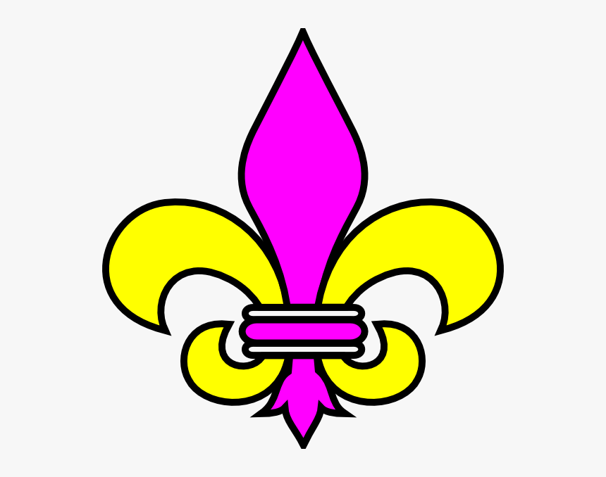 Purple And Gold Fleur De Lis Clip Art - Flor De Lis Jpg, HD Png Download