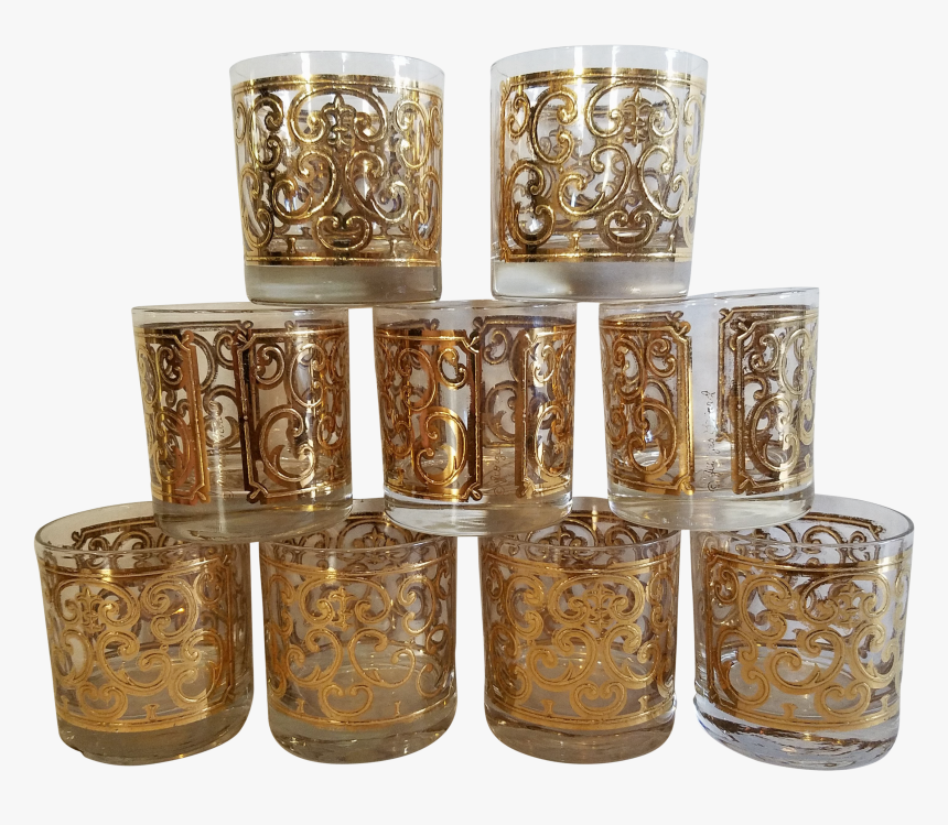 1980s Vintage George Briard Fleur De Lis Tumblers Set, HD Png Download