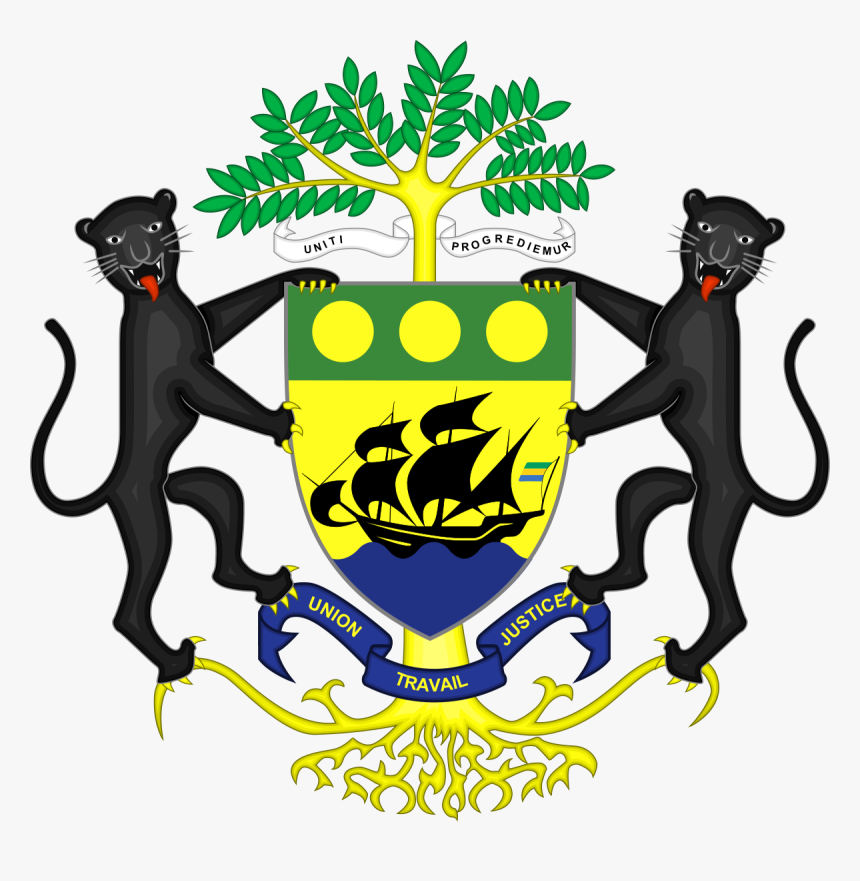 Coat Of Arms Senegal Png - Gabon Coat Of Arms, Transparent Png