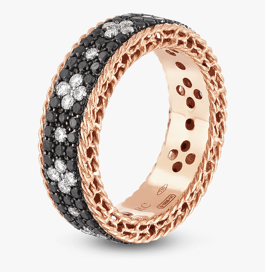 Roberto Coin 18k Rose Gold Ring With Fleur De Lis Diamonds - Roberto Coin Fleur De Lis, HD Png Download